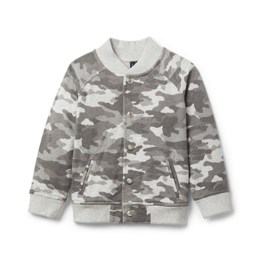 Janie & Jack Camo Varsity Jacket 6-12m